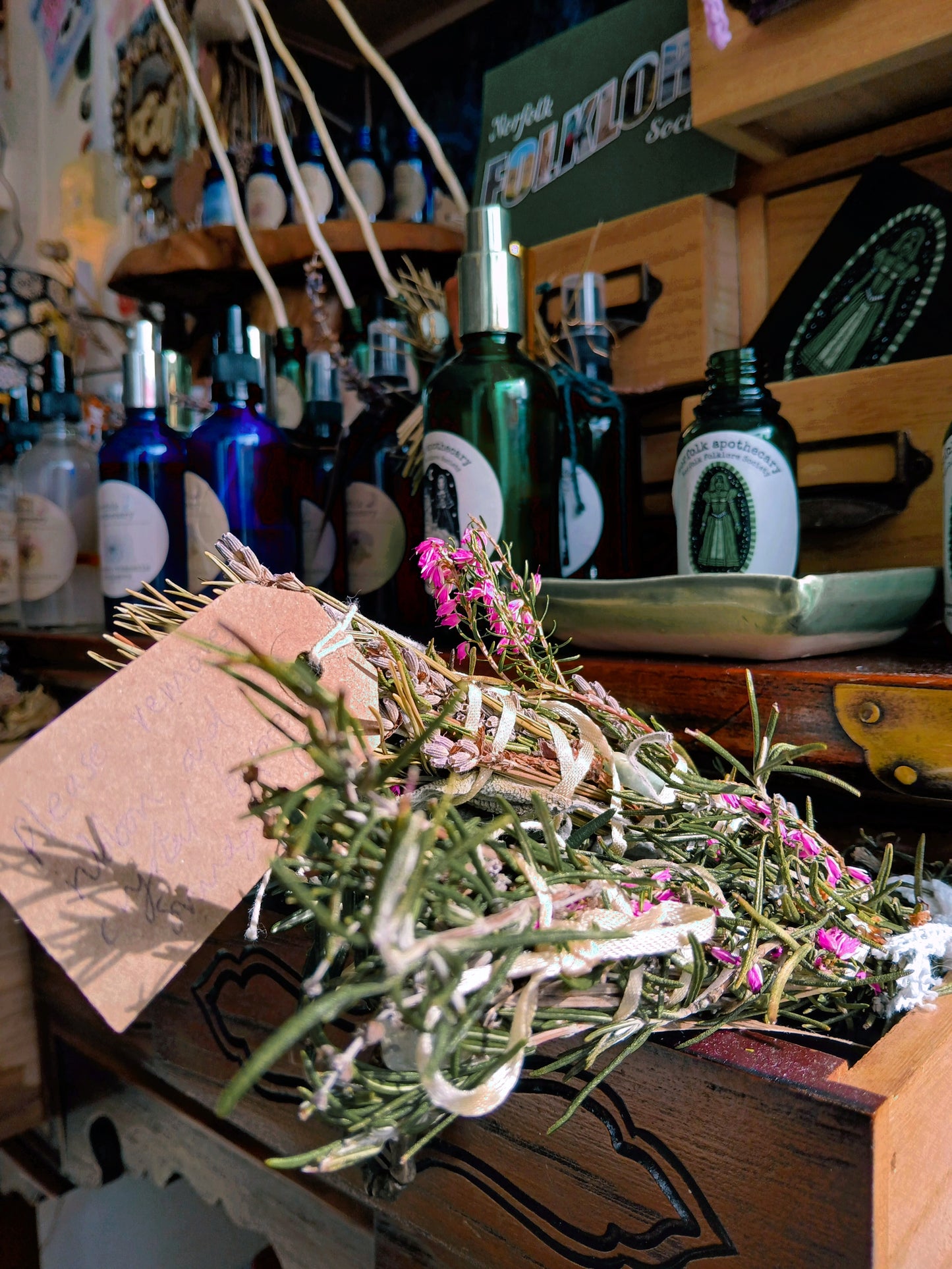 Norfolk hand tied crystal smudge stick