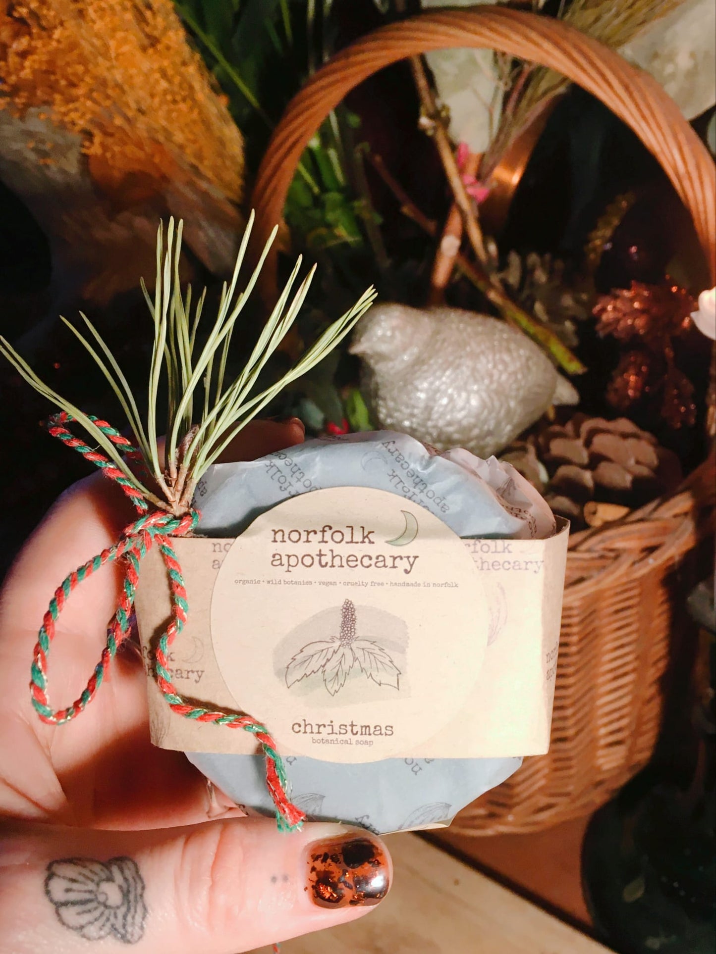 crystal infused soap - christmas